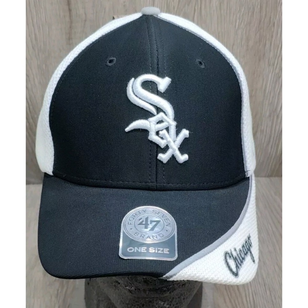 Sox Spring Training Hat Men's '47 Chicago White Sox Adjustable Black Color Block